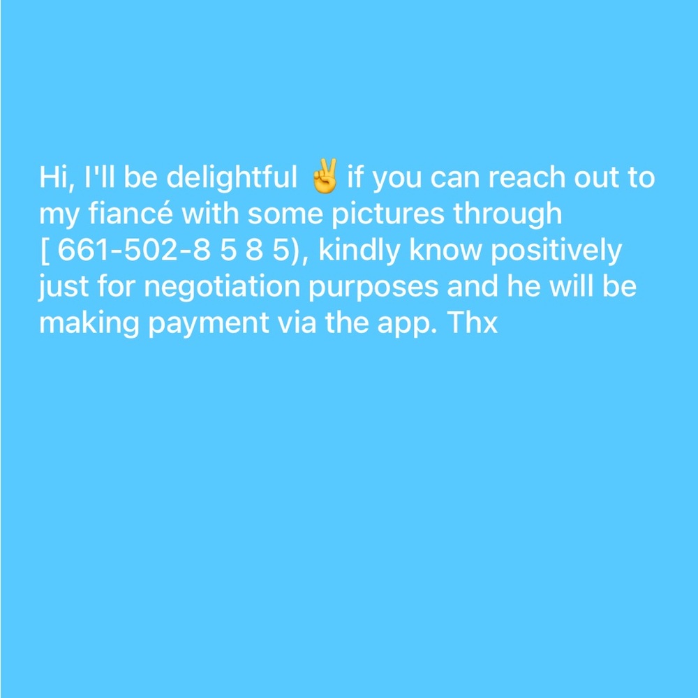 Text my fiancé more pics @ 661…..502……8585. Thanks